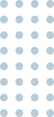 Vertical pattern of evenly spaced blue dots on a white background.
