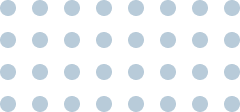 A grid pattern of evenly spaced blue dots on a white background.